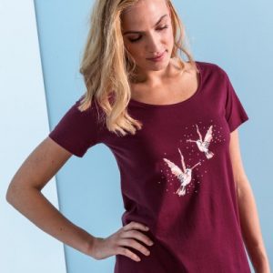 Chemise de nuit courte imprimé « oiseaux » – Courte – Pour femme  | Blancheporte