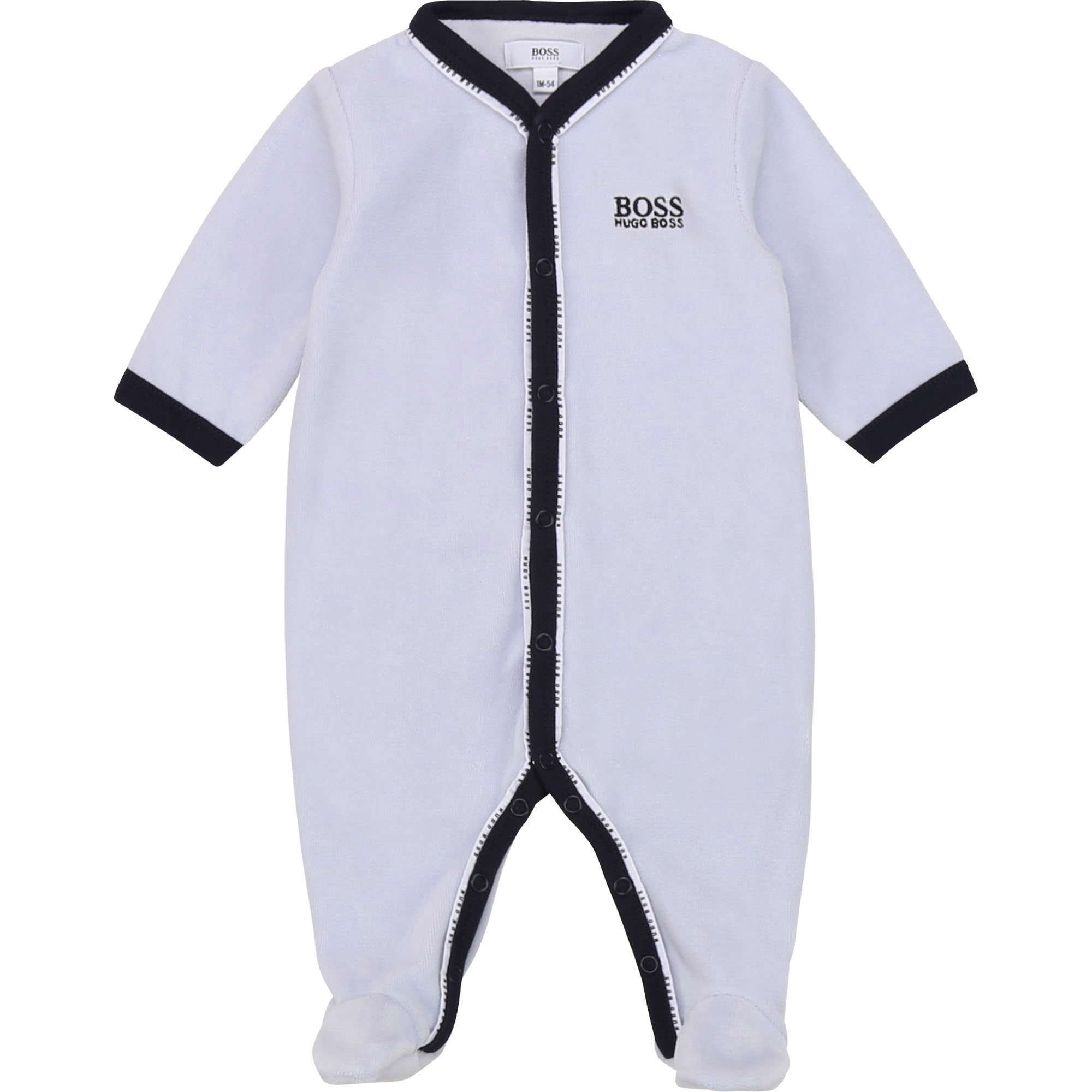 Pyjama en velours BOSS BEBE COUCHE GARCON Bleu - UnPyjama