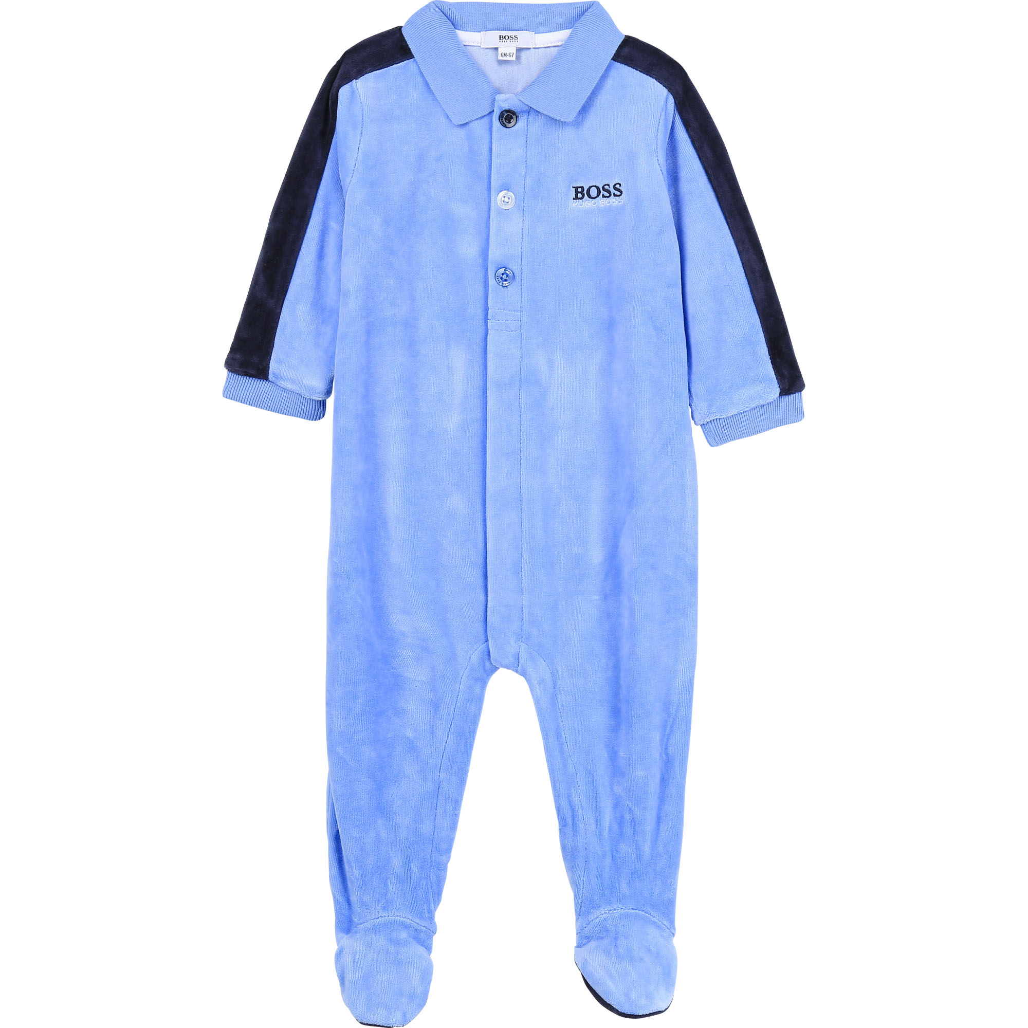 Pyjama en velours BOSS BEBE COUCHE GARCON Bleu