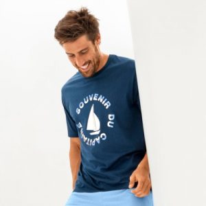 Tee-shirt pyjama manches courtes motif bateau – Pas cher – Pour homme | Blancheporte