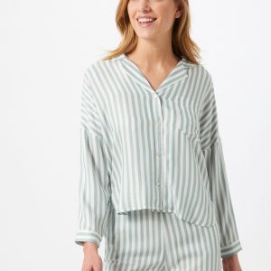 ETAM Chemise de nuit 'JUDY'  menthe / blancAbout You FR