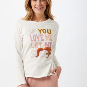 ETAM Chemise de nuit 'NELSON'  rose / blanc naturel / homard / rose clair / jaune foncéAbout You FR
