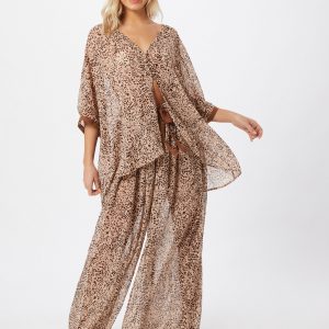 Free People Chemise de nuit  marron / beige / chamois