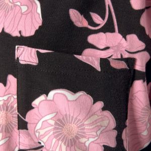 LASCANA Chemise de nuit  noir / rose / blanc