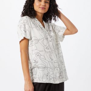 Underprotection Chemise de nuit 'Fie'  blanc / noirAbout You FR