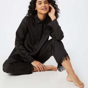 Underprotection Chemise de nuit ‘Freya’  noir