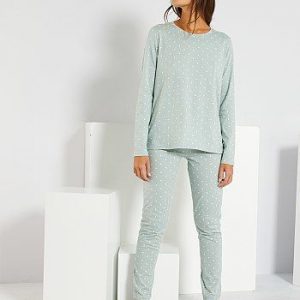 Pyjama éco-conçu bleu gris Kiabi