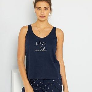 Pyjama imprimé bleu love Kiabi