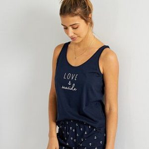 Pyjama imprimé bleu love Kiabi