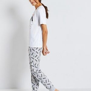 Pyjama long ‘NASA’ blanc/gris NASA