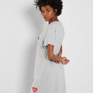 Chemise de nuit ‘Bisounours’ gris Kiabi