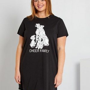 Chemise de nuit 'Les 101 Dalmatiens' noir Disney