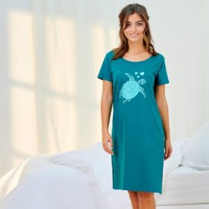 Chemise de nuit courte imprimé tortue | Blancheporte