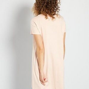Chemise de nuit éco-conçue rose Kiabi