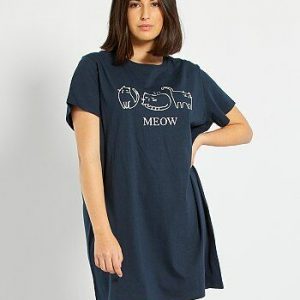 Chemise de nuit imprimée chat Kiabi