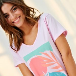 Chemise de nuit imprimée éco-responsable – coton bio | Blancheporte