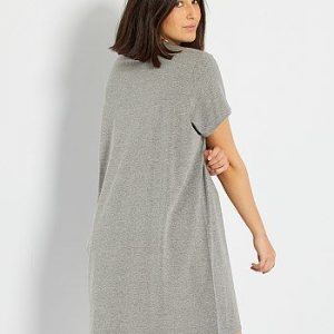 Chemise de nuit imprimée gris Kiabi