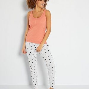 Débardeur homewear rose corail Kiabi