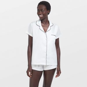 Ensemble Chemise et Short Abigail Ivoire/Noir Ivoire Bluebella