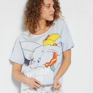 Ensemble pyjama court 'Dumbo' bleu/blanc Dumbo