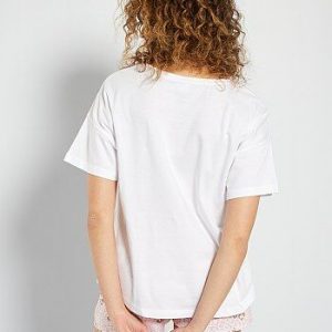 Ensemble pyjama court ‘Roi Lion’ blanc/rose Disney