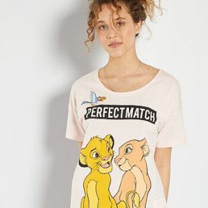 Ensemble pyjama court ‘Roi Lion’ rose/noir Disney