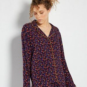Ensemble pyjama court imprimé violet / rouge Kiabi