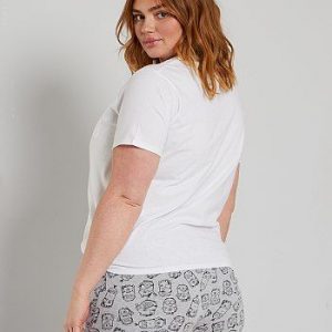 Ensemble pyjashort ‘Les Minions’ blanc/gris Minions