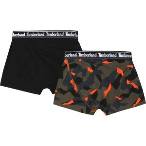 LOT DE 2 BOXERS TIMBERLAND ENFANT GARCON Vert