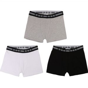 Lot de 3 boxers en jersey BOSS ENFANT GARCON Noir
