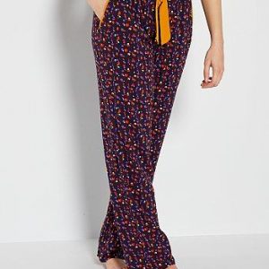 Pantalon de pyjama bleu marine/violet/rouge Kiabi