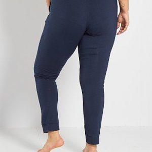 Pantalon fluide bleu marine Kiabi