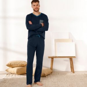 Pantalon pyjama marine – Pas cher – Pour homme | Blancheporte