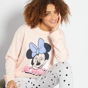 Pyjama 'Disney' rose/gris allover Disney