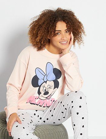 Pyjama 'Disney' rose/gris allover Disney