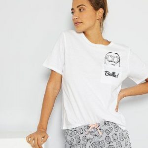 Pyjama 'Les Minions' blanc/gris Minions