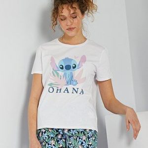Pyjama 'Lilo & Stitch' blanc/bleu Disney