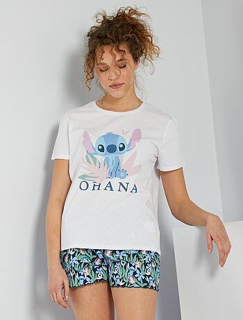 Pyjama 'Lilo & Stitch' blanc/bleu Disney