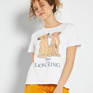 Pyjama 'Lilo & Stitch' blanc/moutarde Disney