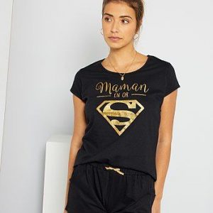 Pyjama ‘Supergirl’ noir DC Comics