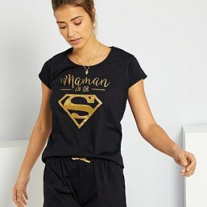 Pyjama 'Supergirl' noir DC Comics