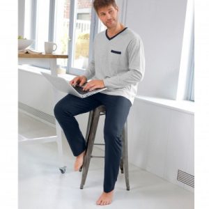 Pyjama bicolore – lot de 2 – Pas cher – Pour homme | Blancheporte