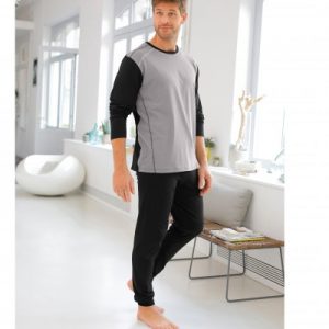 Pyjama détails surpiqués manches longues – Pas cher – Pour homme | Blancheporte