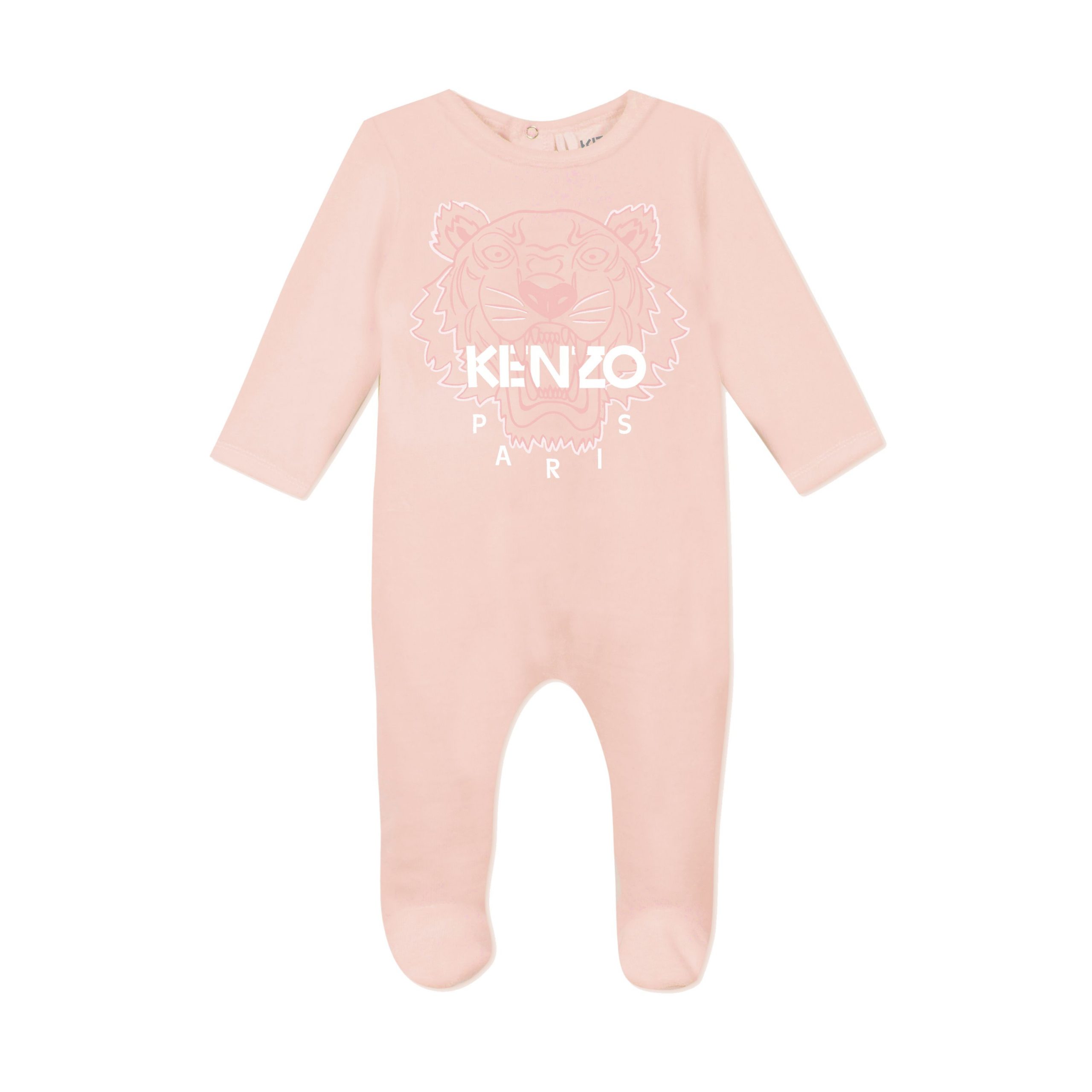 Pyjama en velours de coton KENZO KIDS BEBE COUCHE FILLE