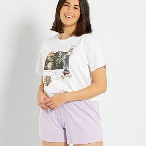 Pyjama short 'Harry Potter' blanc Harry Potter