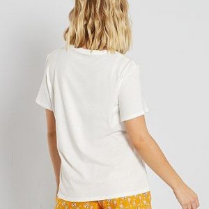 Pyjama short imprimé blanc Kiabi