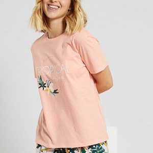 Pyjama short imprimé rose Kiabi