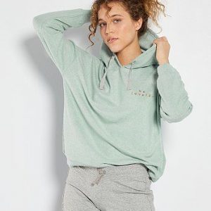 Sweat doux à capuche vert d'eau Kiabi