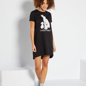 Tee-shirt de nuit 'Disney' noir Disney