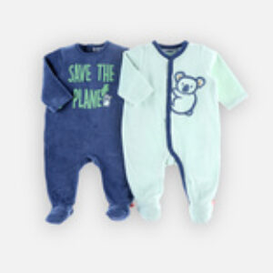 Set de 2 pyjamas dors-bien en velours